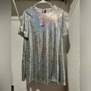 Iridescent sequen dress